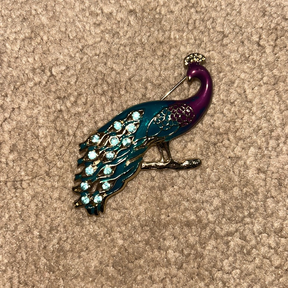 Peacock Brooch